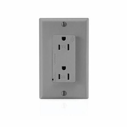 LEVITON 15A Tr Surge Receptacle T5280-GY
